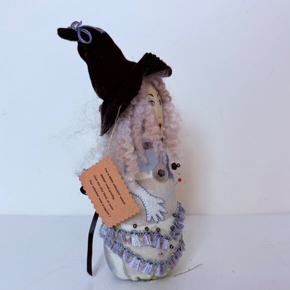 Folk Art Stitch Witch Sewing Push Pin Doll Primitive Artist Sign Crafting Gift - Picture 3 of 14